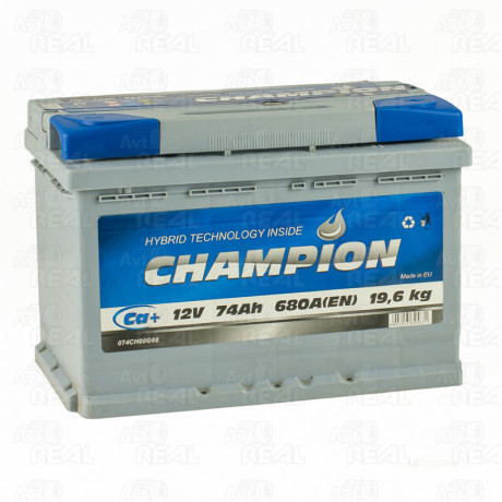 Акумулятор 74 Ah/12V Champion Euro (0) (278х175х190)