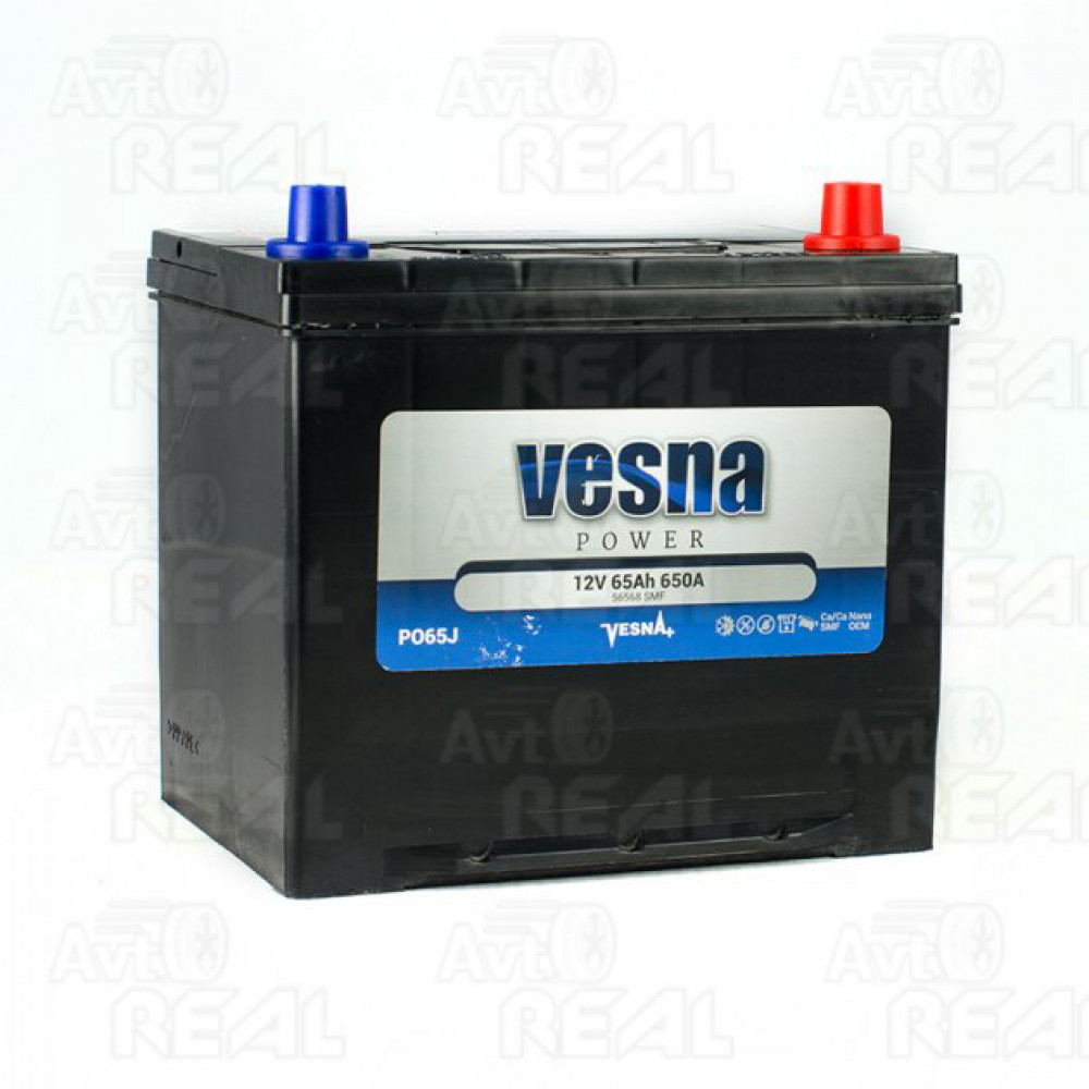 Акумулятор 65 Ah/12V NEW!!!! Vesna Japan Euro(0) (230х173х200)