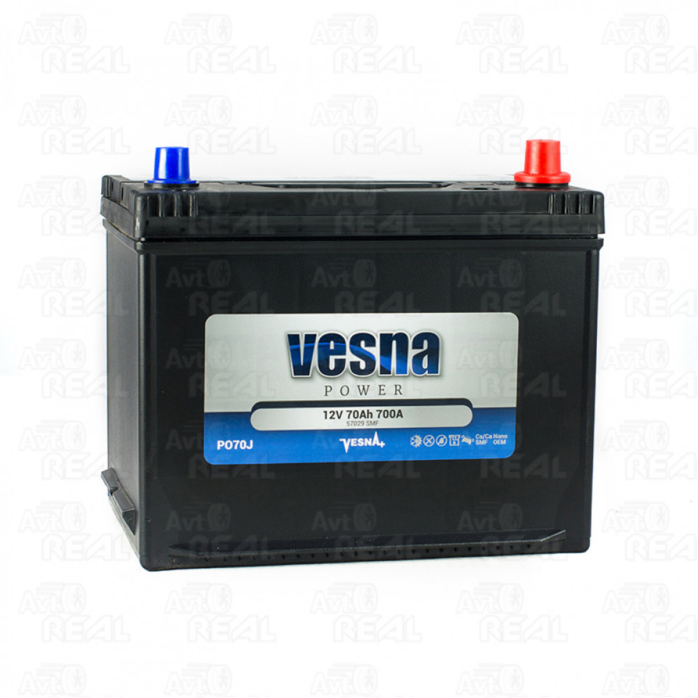 Акумулятор 70 Ah/12V NEW!!!! Vesna Japan Euro(0) (269х173х198)