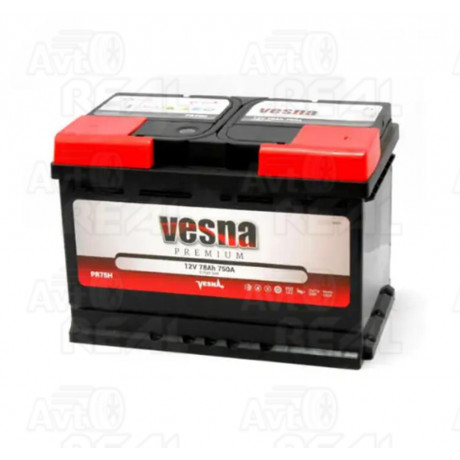 Акумулятор 78 Ah/12V NEW!!!! Vesna Premium Euro(0) (278х175х190)