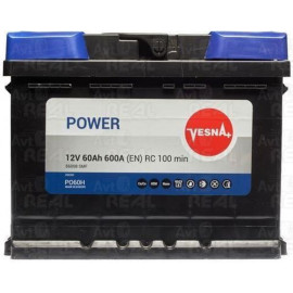 Акумулятор 60 Ah/12V NEW!!!! Vesna Power Euro (0)( 242x175x190)