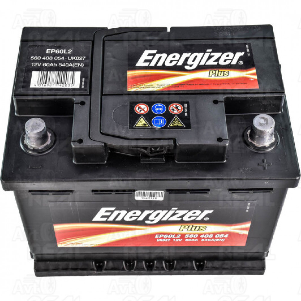 Акумулятор   60Ah-12v Energizer Plus (242х175х190), R,EN540