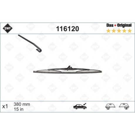 Щітка склоочисника (380mm) Ford Transit/Renault Kangoo 97-