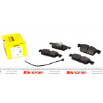 Колодки гальмівні (передні) Peugeot 508 10- (з датчиком) (Teves) Q+ (155.1x60.3/54.9x17) 