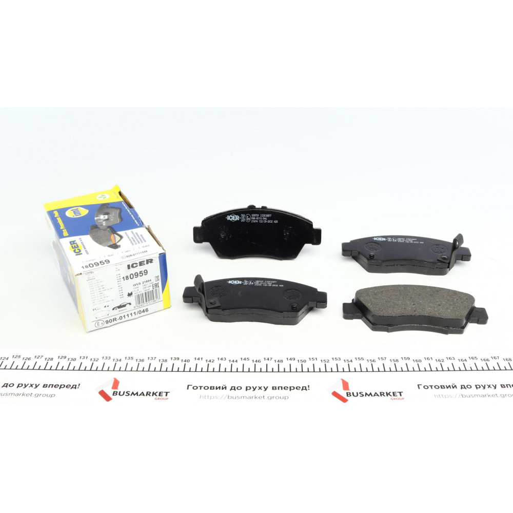 Колодки гальмівні (передні) Honda Civic V/VI/VII 91-05/CRX III 92-98/Jazz 08-14