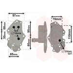 Радіатор масляний Opel Astra J/Insignia A/B 1.6CDTi 14- (теплообмінник) 