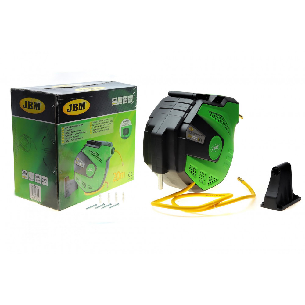 Шланг повітряний на автоматичній катушці JBM 3/8" (d=9.5mm) 22м