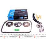 Комплект ланцюга ГРМ Ford Transit 2.4TDCi 06-14 (ланцюг, башмак, натяжник, зірочки) z=132 