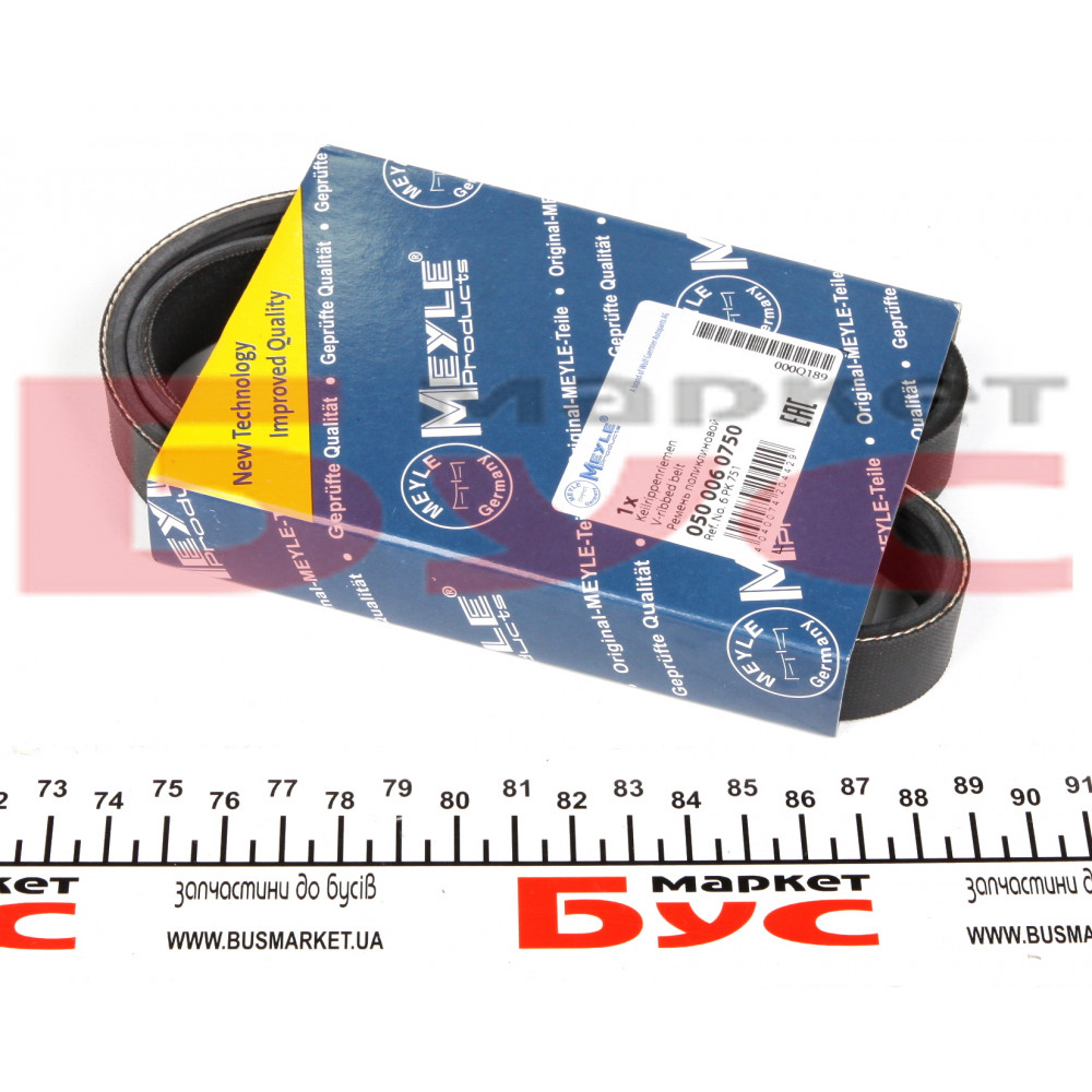 Ремінь генератора Peugeot Partner 1.8/VW Caddy II 1.4/1.6 95-04 (6PK750)