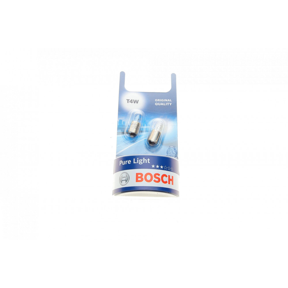 Автолампа T4W 12V 4W BA9s Pure Light (к-кт 2шт)