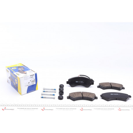 Колодки гальмівні (передні) Citroen Jumper/Fiat Ducato/Peugeot Boxer 06- R16 (+датчик)