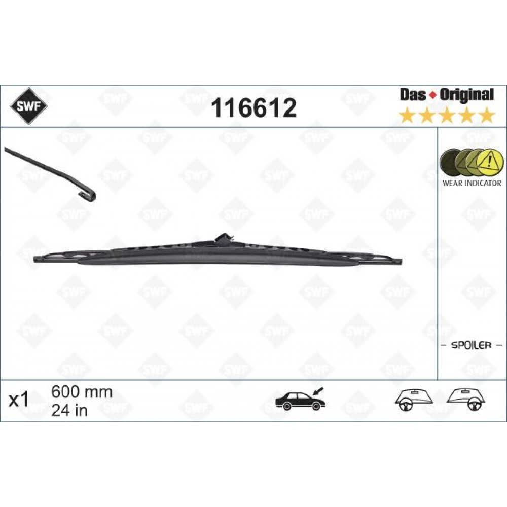 Щітка склоочисника (600mm) Iveco Daily 06-11/Renault Master 98-01/VW T5 03-15