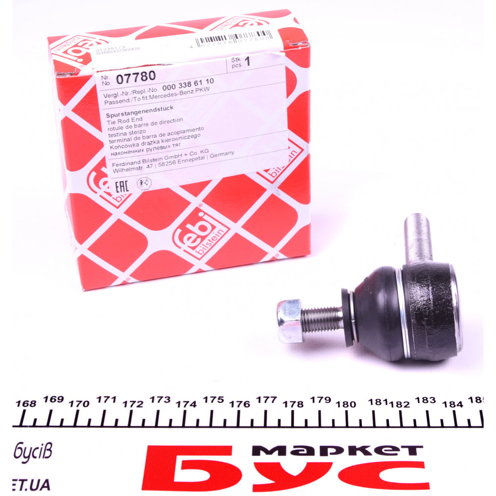 Наконечник тяги рульової MB 190 (W201) 82-93 (M12x1.5) RHT