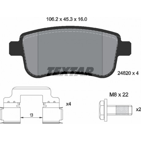 Колодки гальмівні (задні) Renault Fluence/Megane/Scenic 08- (TRW) Q+