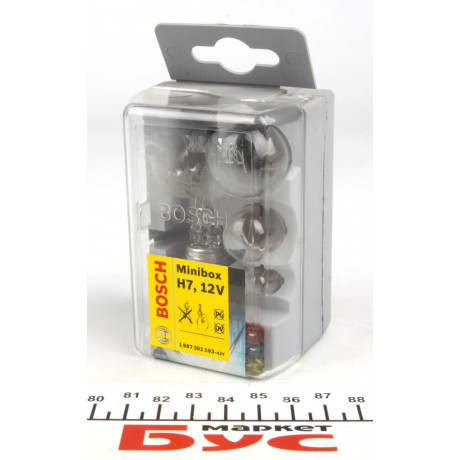 Комплект лампочок H7 12V (MiniBox) (H7 12V; P21W; R5W; T4W; 1x10A, 1x15A, 1x20A)
