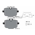 Колодки гальмівні (задні) BMW 5 (F10/F11/F18)/6 (F12/F13) 09- (TRW) Q+ 