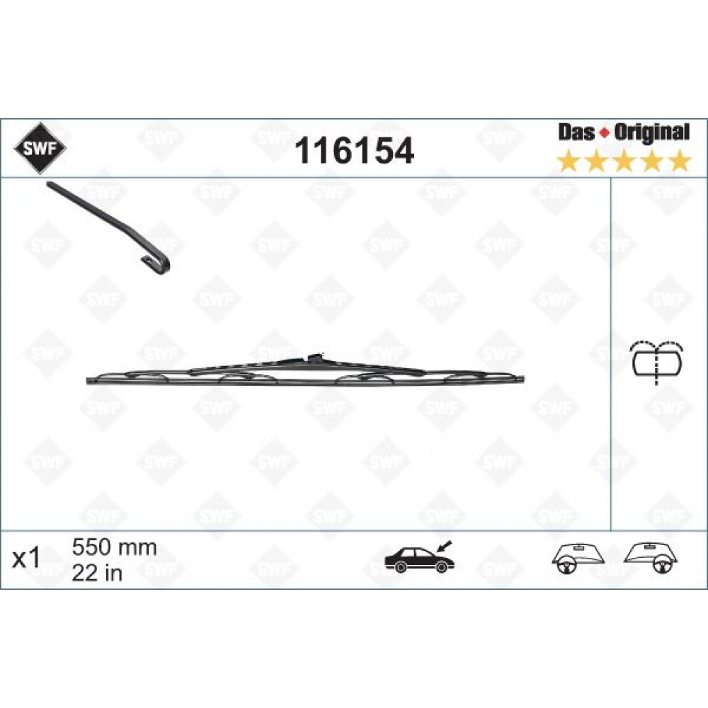 Щітка склоочисника (550mm) MB Vito (W638) 96-03