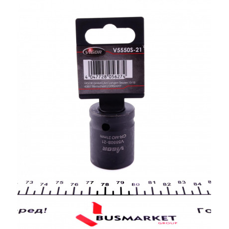 Головка ударна HEX (1/2", 21 мм) S