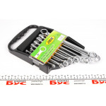 Набір ключів 12-гранних плоских кольцевих (8 шт) (6х7-20х22мм) 