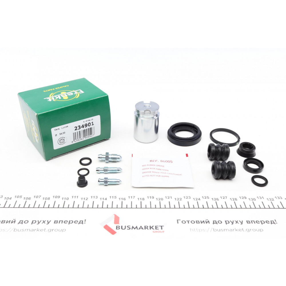Ремкомплект супорта (заднього) Renault Megane 01- (d=34mm) (+поршень) (Lucas)