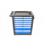 Візок з інструментами на колесах JBM (синя) на 7 ящиків 