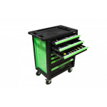 Візок з інструментами на колесах JBM (470x700x970mm) (зелена) на 7 ящиків 