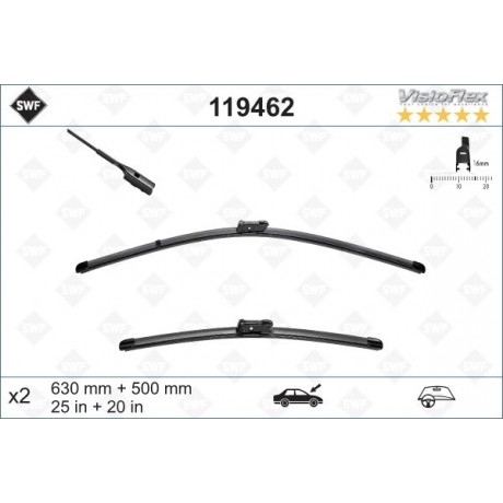Щітки склоочисника (630/500 мм) Audi A6/A8/Porsche Panamera/Volvo XC90 13-