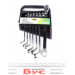 Набір ключів колінчатих 12-гранних з наконечниками PHILLIPS (7 шт) (6x7-18x19mm) 