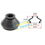 Пильник опори кульової рульового наконечника (універсальний) (35х16x31) 