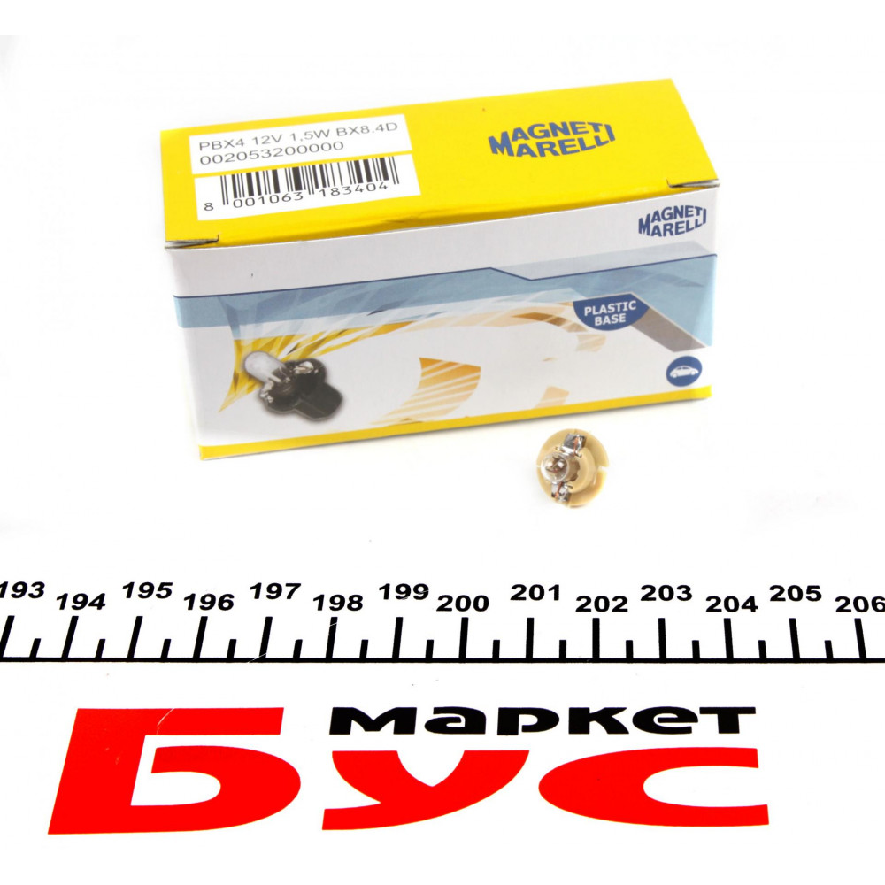 Автолампа PBX4 12V 1.5W BX8.4d (в щиток приладів/бежева)