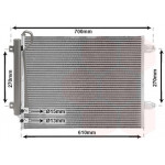 Радіатор кондиціонера VW Passat 05-14/CC 2.0TDI 11-16 