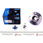 Підшипник маточини (задньої) VW Golf V/Skoda Octavia 05- (к-кт) 