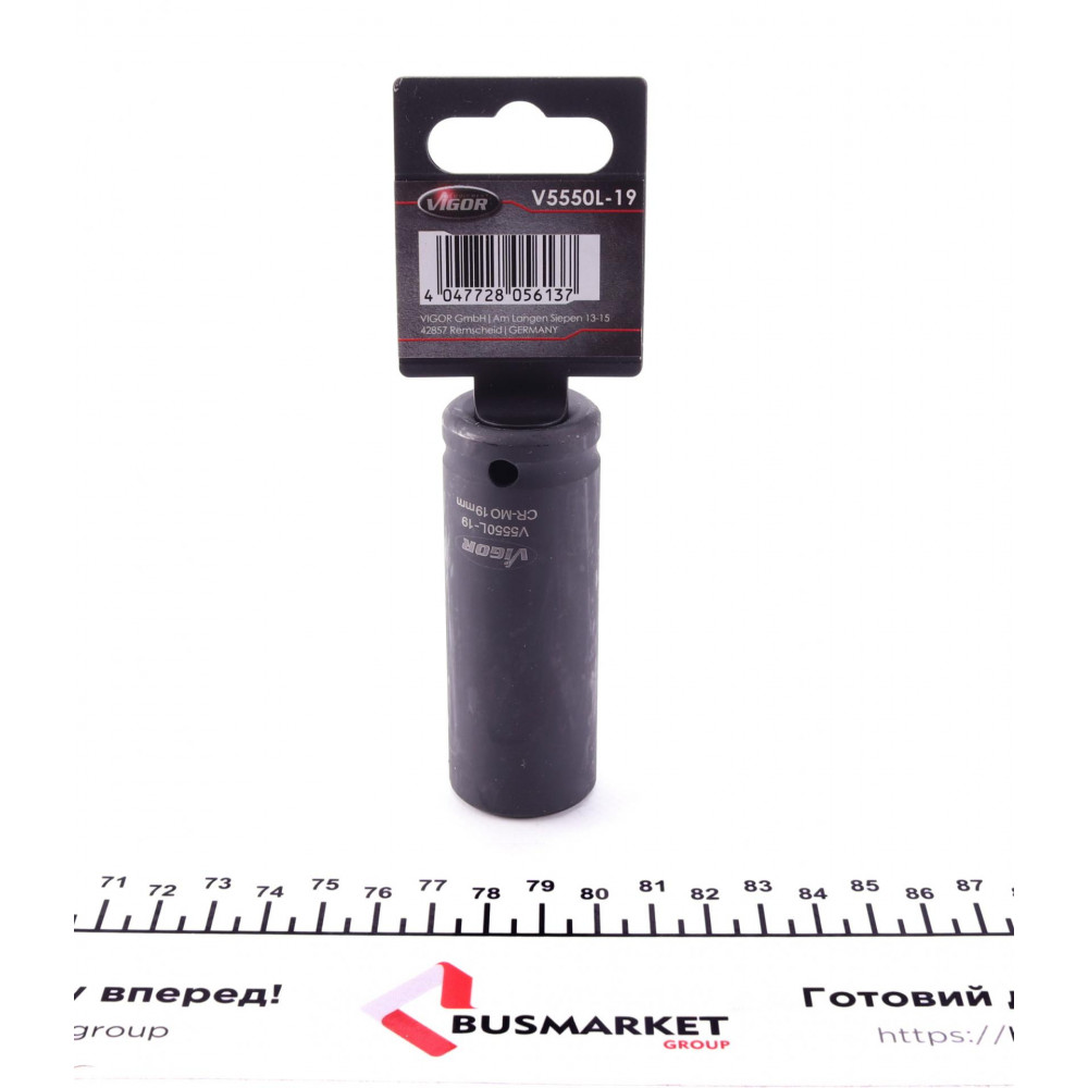 Головка ударна HEX (1/2", 19 мм) L