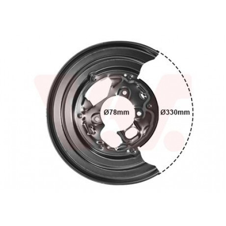 Захист диска гальмівного (заднього) (L) MB Sprinter 906 416-518CDI 06-18/VW Crafter 06-16