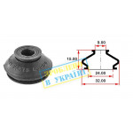 Пильник опори кульової рульового наконечника (універсальний) (24х9x16) 