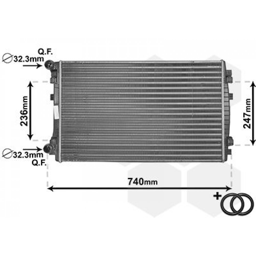 Радіатор охолодження VW Caddy 2.0TDI 20-/Passat 1.4TSI/1.6/2.0TDI 14-