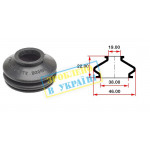 Пильник опори кульової рульового наконечника (20х38) 