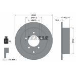 Диск гальмівний (задній) Mitsubishi Lancer VIII 08- (262х10) PRO 