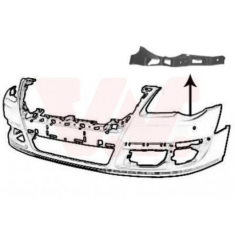 Кронштейн кріплення бампера (переднього/L) VW Passat 05-10