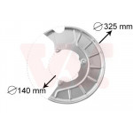 Захист диска гальмівного (переднього) (L) VW Caddy 03- 