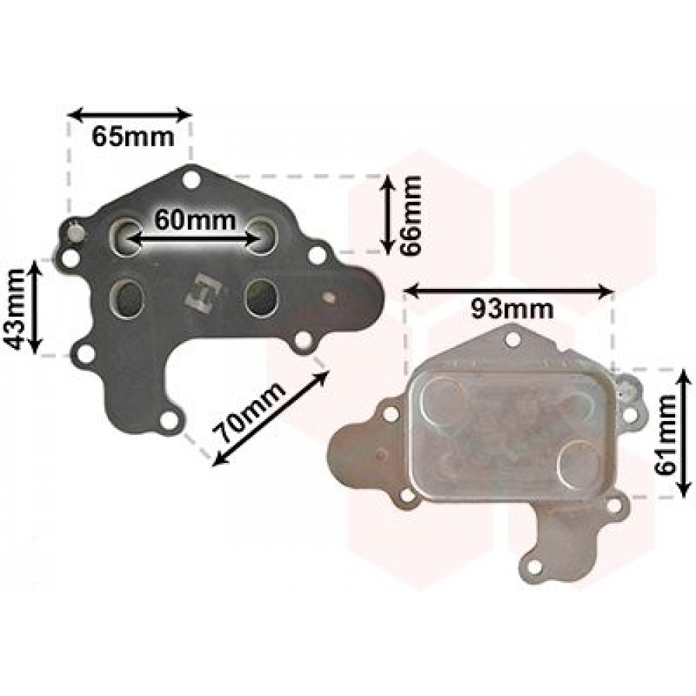 Радіатор масляний Citroen Berlingo/C3/C4/Peugeot 208/308 1.2THP/PureTech (теплообмінник)