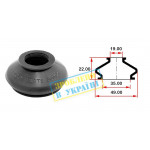 Пильник опори кульової рульового наконечника (універсальний) (35х19x22) 