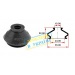 Пильник опори кульової рульового наконечника (універсальний) (24х10x22) 