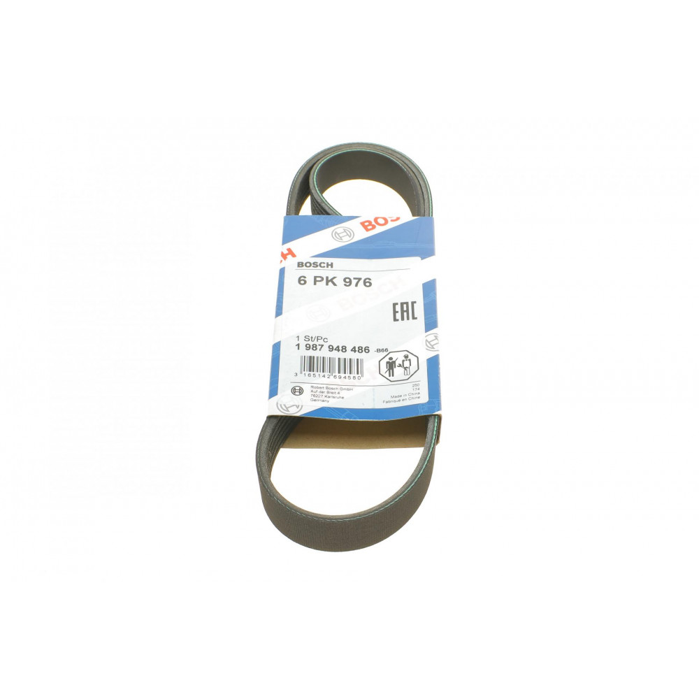 Ремінь генератора поліклиновий Peugeot Partner/307/508 02-/Citroen Berlingo/C2/C3/C4/C5 1.6 HDi 04- (6PK976)