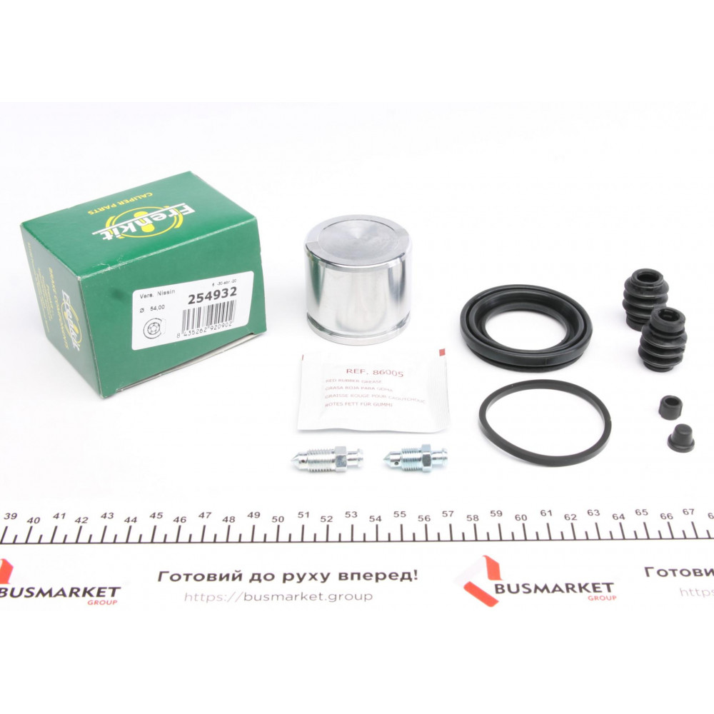 Ремкомплект супорта (переднього) Honda Civic 91- (d=54mm) (+поршень) (Nih)