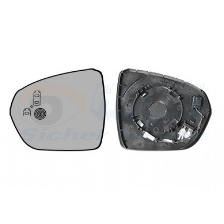 Скло дзеркала (з підігрівом) Citroen C5/Peugeot 3008/5008 II 16- (L)