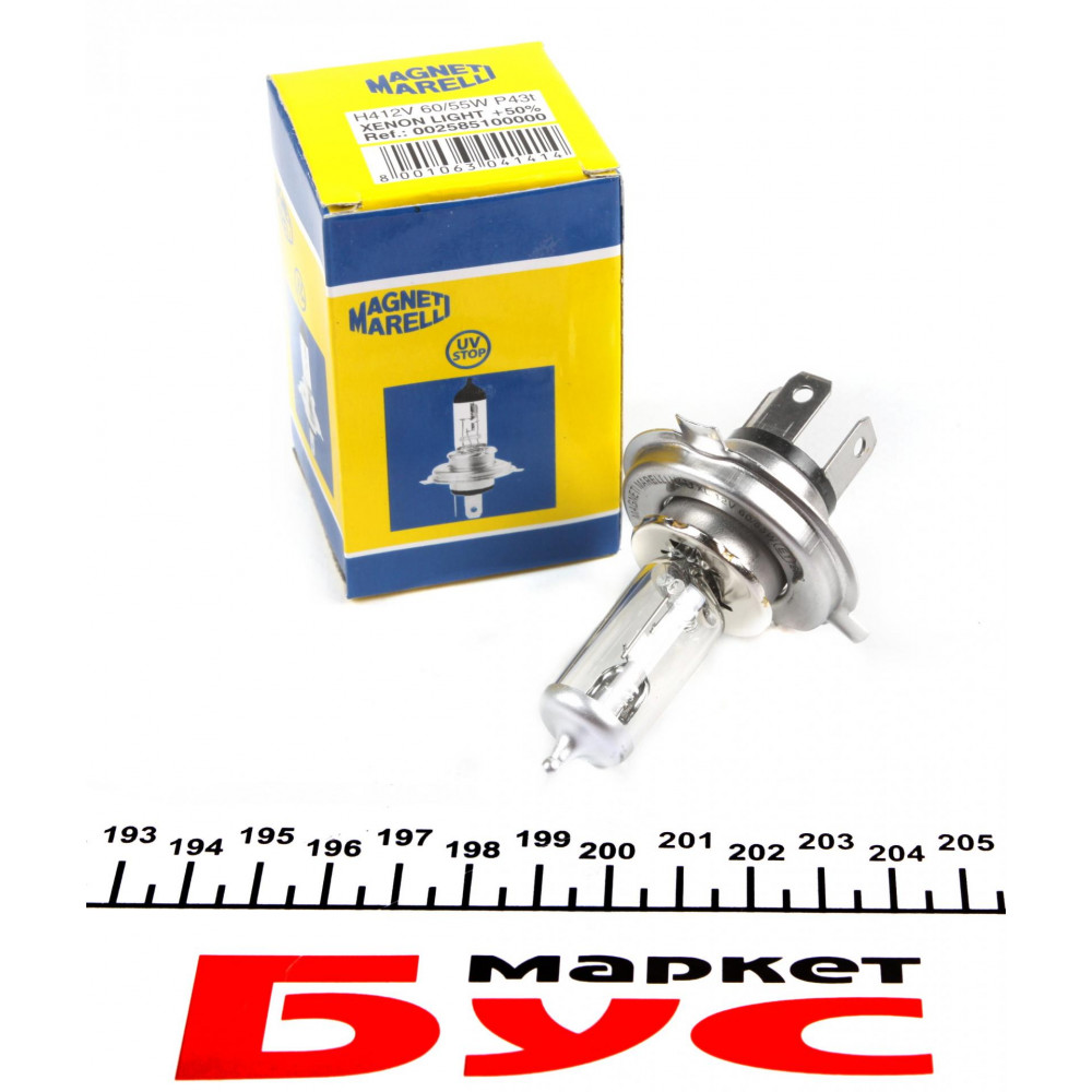 Автолампа H4 12V 60/55W P43t +50% Light