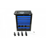 Візок з інструментами на колесах JBM (синя) на 7 ящиків 