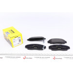 Колодки гальмівні (передні) Honda Accord/Civic 00- (Nissin) (148.8x58.5x17) R15 