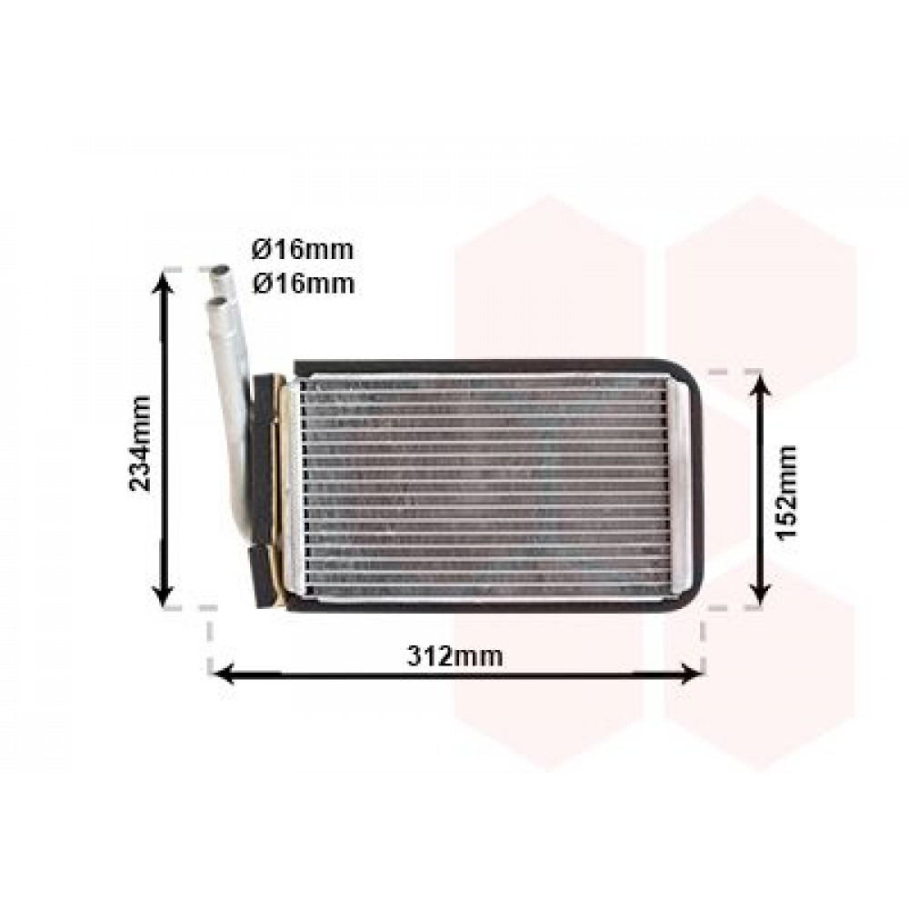 Радіатор пічки Ford Transit 2.0/2.4/2.5D 94-00